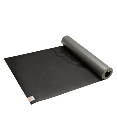 Gaiam Yoga Mat - Premium 5mm Dry-Grip Thick Non Slip Exercise & Fitness Mat for Hot Yoga, Pilates & Floor Workouts (68" or 78"L x 24" or 26"W x 5mm) Black