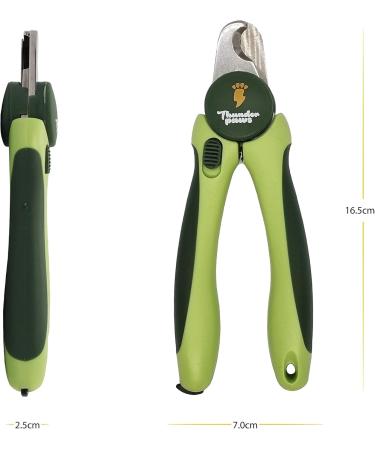 Thunderpaws Professional Dog Claw Scissors with Safety Lock & Nail File - Medium to Large - Green - Buy Online on SooperMarket.com