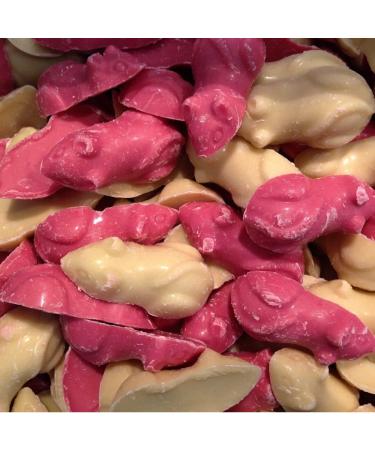 Hannahs Pink and White Large Chocolate Candy Mice 250 g