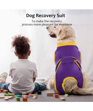 Kuoser Dog Body After Surgery - Breathable Recovery Suit for Male & Female Dogs | Leakage Protection & Anti-Licking | Purple L (1 Pack) - Buy Online on SooperMarket.com