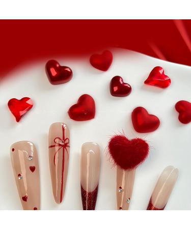 Love Shape New Year Crystal Heart Art Plush Heart Art Decoration Supplies For Girl Multi-color - Buy Online on SooperMarket.com