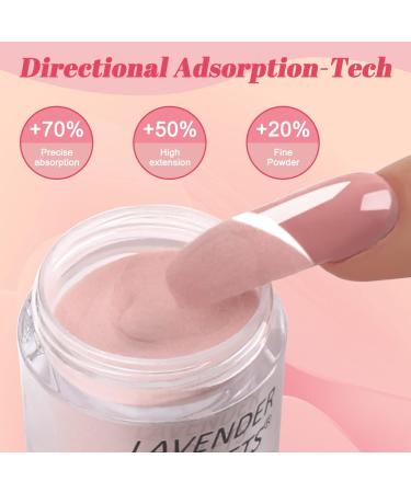 Lavender Violets 20 PCS Fast-Dry Dip-Powder-Nail Kit Skin Pink Gentel Glittery Nude French Nail Dipping Powder Set With Base Activator Top Coat Brush Saver Starter Kit Glossy & Matte Manicure M962 Gentle Skin Pink French Colours - Buy Online on SooperMarket.com