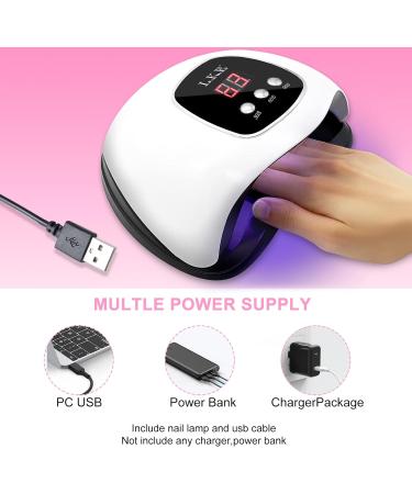 LKE LED UV Nail Lamp for Gel Nails - Professional Faster Nail Dryer with 3 Timers and Automatic Sensor - Buy Online on SooperMarket.com
