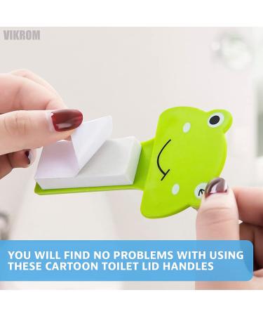 4Pcs Toilet Seat Lifter Tool - Self-Adhesive Handle for Touch-Free Lid Lifting - Portable and Hygienic Toilet Seat Cover Lifters - Buy Online on SooperMarket.com