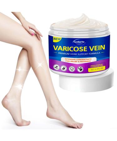 Varicose Veins Cream, Effective Varicose Vein Treatment for Legs, Strengthen Capillary Health and Improve Blood Circulation, Relief Phlebitis Angiitis Inflammation 1.7 Fl Oz (NEW)