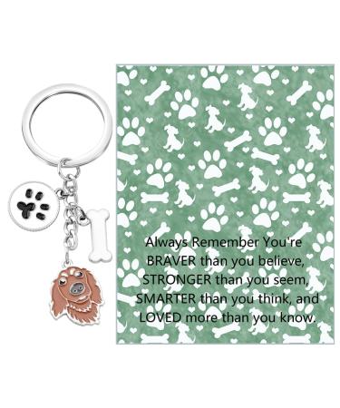Ensianth Dog Keychain Gifts for Dog Lovers Puppy Keychain Dog Paw Print Keychain Gifts for Dog Owners Mom Dad Puppy Dog Keyring Cocker Head