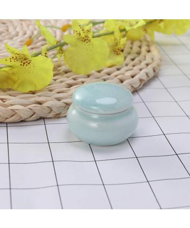 UPKOCH Mini Ceramic Cream Jars for Cosmetics & Toiletries - 4.6X2.7X3.5CM (Blue) - Perfect for Lotion Shampoo & Hand Cream Storage - Buy Online on SooperMarket.com