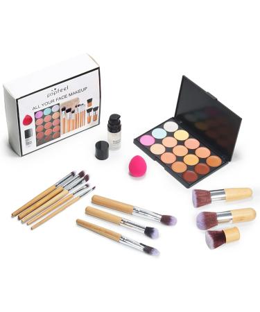 Joyeee All in One Makeup Kit - Full Starter Multipurpose Set for Women & Teen Girls | Includes Concealer Palette, Brush Sets, Primer & Powder Puff - SET003 - Buy Online on SooperMarket.com