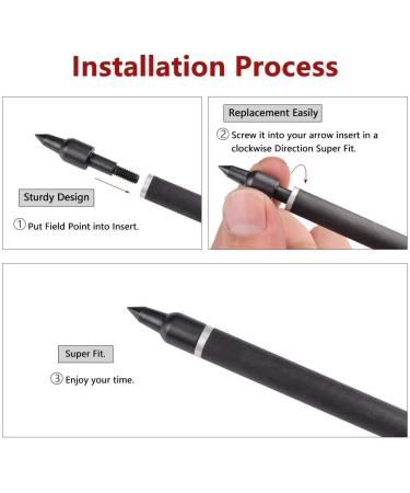 Black Screw-in Archery Bullet Points - 100 Grain, 24 Pieces - Field Target Practice Shooting - Buy Online on SooperMarket.com