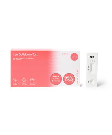 Newfoundland Iron Levels Test Kit - Anaemia Detection & Iron Deficiency - 99% Accurate Home Test for Iron Levels - Hemoglobin & Red Blood Cell Testing - CE & MHRA Certified - 1pc Anaemia Test Kit