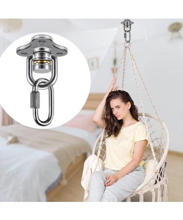 SELEWARE Heavy Duty Swing Hanger with 360 Swivel Hook - Indoor/Outdoor Swing Hardware for Tire, Saucer, and Hammock Chairs - Buy Online on SooperMarket.com