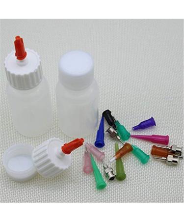 Xmasir Precision Applicator Set - 4 pcs 1 Oz. Henna Bottles with Needle Tips - 16 pcs Caps - Multi Purpose - Buy Online on SooperMarket.com