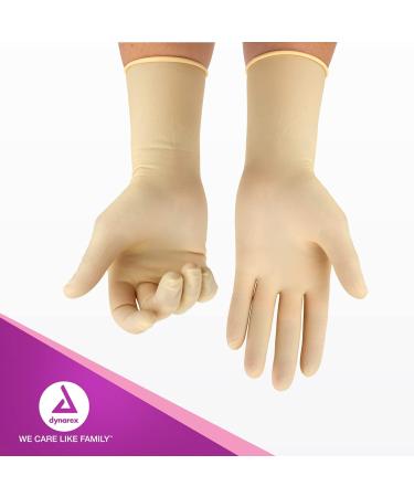 Dynarex Sterile Latex Surgical Gloves Size 8 - Powder-Free, Beaded Cuffs, Bisque - 50 Pairs - Superior Protection & Comfort for Sensitive Hands - Buy Online on SooperMarket.com