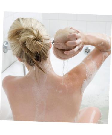 Angoily 4 Pcs Exfoliating Bath Flower Shower Balls - Eco-Friendly Loofah Poufs & Scrub Sponges for Spa-like Home Baths - Buy Online on SooperMarket.com