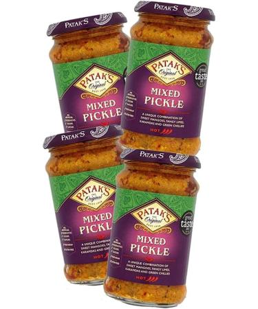 Patak's | Mixed Pickle 283G | A Unique Combination Of Sweet Mangoes Tangy Limes Karamdas and Green Chilles |Indian Origin | Pack Of 4