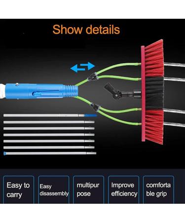 photovoltaic cleaner window cleaning pole Water Fed Pole Kit 20ft Length Water Fed Brush W/Squeegee 6m Water Fed Cleaning System 3-in-1 Aluminum Outdoor Window Cleaner Hose Cleaning Tool 4m/13ft - Buy Online on SooperMarket.com