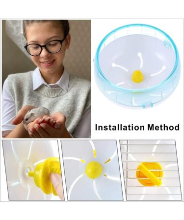 Hamster Wheel Silent Hamster Running Wheel Toy Transparent Pet Hamster Exercise Wheel for Hamster Rat Squirrel Guinea Pig - Buy Online on SooperMarket.com