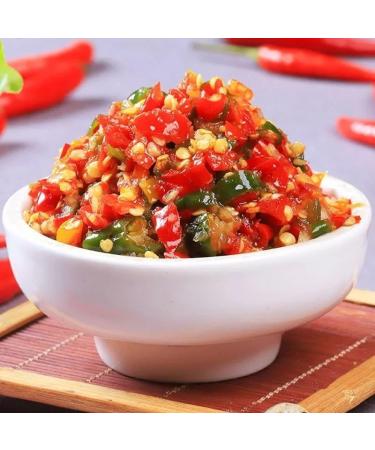 Color Chili Sauce homemade seasoning Hunan hot&spicy green and red chili peppers ickled vegetables Hot pot dipped in sauce pmixed noodle sauce Hunan specialty condiment (Color Chili Sauce 280g 3can) Color Chili Sauce 280g 3can - Buy Online on SooperMarket.com