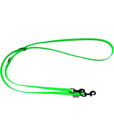 Biothane Dog Leash - Adjustable Black Hook for Small & Large Dogs | 2m 2.40m 2.80m 3.50m 5m (Neon Green 2.40m x 16mm) - Buy Online on SooperMarket.com
