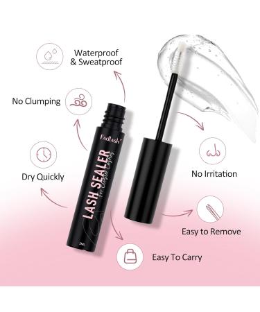 Lash Sealant for Eyelash Extensions | Long-Lasting Overnight Sealer | 5ml Clear Lash Coat for Cluster Lashes - Buy Online on SooperMarket.com