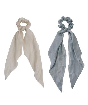Getacota 9-Piece Bowknot Hair Scrunchies Set - Satin Chiffon Long Tail Scrunchy Scarf Vintage Ponytail Holder for Women - Buy Online on SooperMarket.com
