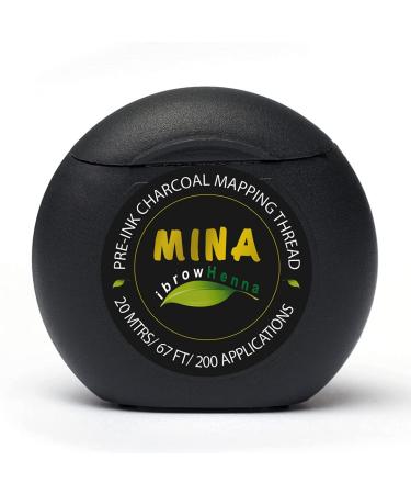 MINA ibrow Pre-Inked Microblading String | Bamboo Charcoal Thread | Mess-Free Eyebrow Mapping Tool | White 20M - Buy Online on SooperMarket.com
