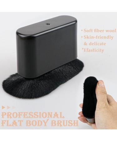 Self Tan Brush - Large Kabuki Makeup Brush for Face & Body | Cream Applicator Blending Brush for Tanning & Foundation | Soft Black Self Tanning Brush - Buy Online on SooperMarket.com