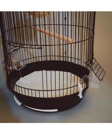 QBLEEV Bird Parrot Cage Liners Paper, Absorbent & Disposable Pet Animal Cages Cushion, Round-100 Sheets, Diameter 11.4, Large