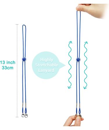 12-Color Pack Unisex Adjustable Length Face Mask Elastic Lanyard Strap Convenient Neck Cord Slider Retainer Pressure Relief Ear Loop Extender Holder Lobster Claw Clasps Polyester Fabric Adult and Kid - Buy Online on SooperMarket.com