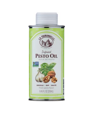 La Tourangelle, Pesto Infused Sunflower Oil, Drizzle onto Pasta and Salads, Whisk in Seasonings for Easy Dipping Sauce, Vinaigrette, or Marinade, 8.45 fl oz