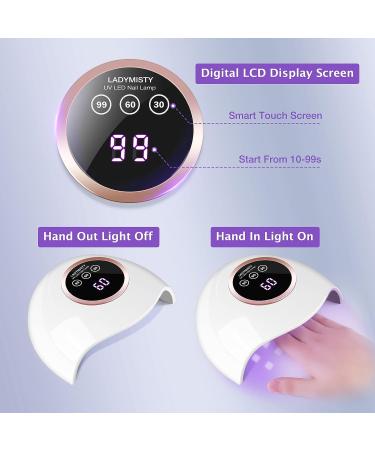 LadyMisty 72W UV LED Nail Lamp Light Dryer | 18 Beads | 3 Timer Setting | LCD Touch Display | Auto Sensor | Professional Nails | White - Buy Online on SooperMarket.com