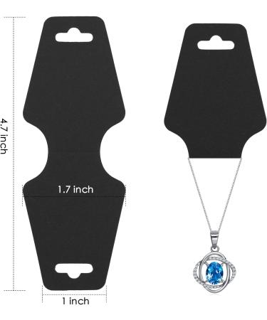 Zezzxu 250 Pack Black Kraft Paper Necklace & Bracelet Display Cards Jewelry Packaging Tags for Necklaces, Bracelets, Keychains - Buy Online on SooperMarket.com