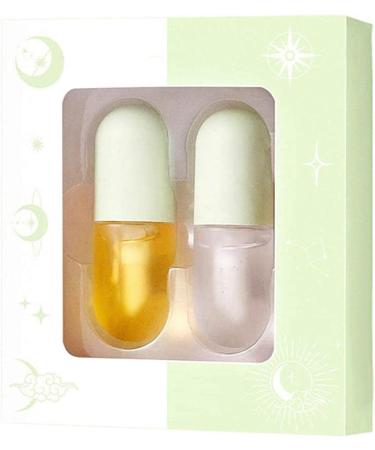 Vigcebit Upholstery Lip Gloss | 2 Series Day & Night Lip Plumper Set - Moisturizing Balm for Full Elastic Lips & Fine Line Reduction - Buy Online on SooperMarket.com
