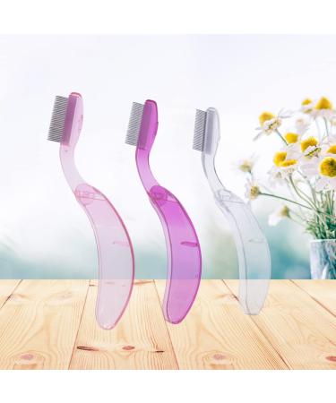 KALLORY 2Pcs Folding Eyebrow Comb - Stainless Steel Lash & Brow Makeup Brush for Perfect Eyebrows & Lashes | Beauty Tool - Random Color - Buy Online on SooperMarket.com