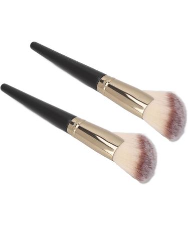 Contour Brush Pack of 2 Facial Shadow Brushes Soft Fiber Show Brush Makeup Powder Brush with Wooden Handle for Salon Travel - Buy Online on SooperMarket.com