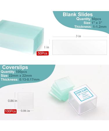 Unifrog Microscope Slides and Covers - 50 Blank Glass Slides, 100 Coverslips - for Microscopy Experiments | Suitable for Most Microscopes - Buy Online on SooperMarket.com