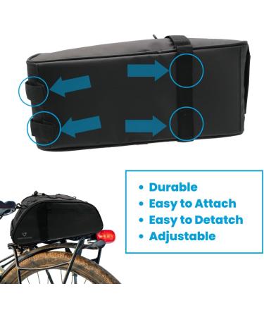Vivacourse Waterproof Bike Rear Rack Pannier Bag | 8L Capacity Saddle Bag for Commuter & Trekking Bikes - Buy Online on SooperMarket.com
