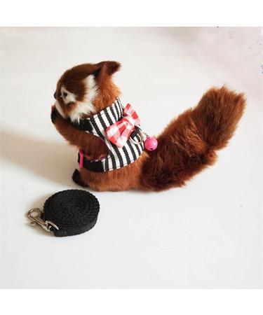 CHIPKART Small Pet Harness with Bowknot and Bell Decor No Pulling Comfort Vest Guinea Pig Harness and Leash Set for Ferret Rats Iguana Hamster(Black) - Buy Online on SooperMarket.com