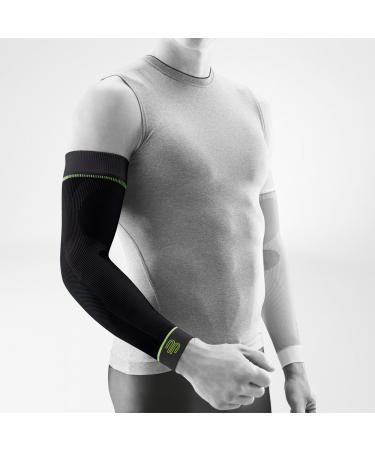 Bauerfeind ARM Sleeeve "Sports Compression Sleeves Arm" 1 pair of sports compression bracelets unisex armries for ball and endurance sports to strengthen the muscles black s
