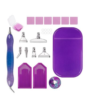 AIFUDA 18 Pcs Metal Tips Diamond Paint Pens Kits  Diamond Art Pens 5D Diamond Paint Accessories Tools for DIY Craft  Comfort Grip and Faster Drilling with 8 Pcs Tip O-ring Gaskets