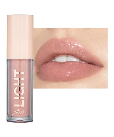 Lip Gloss Hydrating Tinted Lipgloss Watery Mirror-Like Liquid Lipstick Lightweight High Pigmented Moisturized Plumping Lip Gloss Long Lasting Soft High-Glossy Lip Stain (803)