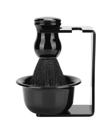 Beard Shaving Brush Bowl Holder 3-Piece Men's Beard Cleaning Tool Set Stable Structure Easy to Handle