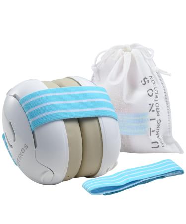 UTINOS Baby Ear Protetion Ear Muffs Noise Headphones Canceling Earmuffs Noise Reduction for Infent Toddler Baby Travel Essential with Extra Strap & Carrying Pouch Baby Girl Newborn Essentials (Blue)