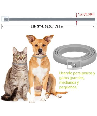 DEWEL 63.5cm Adjustable Waterproof Dog Collar - Effective Tick & Flea Prevention for Dogs & Cats - Buy Online on SooperMarket.com