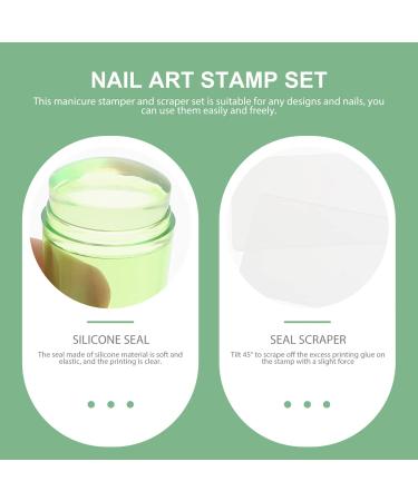 Lurrose Nail Stamp Set - Double-Head Silicone Stamper & Scraper for Stunning Nail Art | International Shipping Available - Buy Online on SooperMarket.com