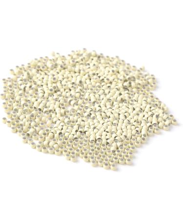 Vlasy Silicone Lined Nano Rings Beads for Nano Tip Hair Extensions Micro Nano Beads (800pcs Blonde) 800 Count (Pack of 1) Blonde