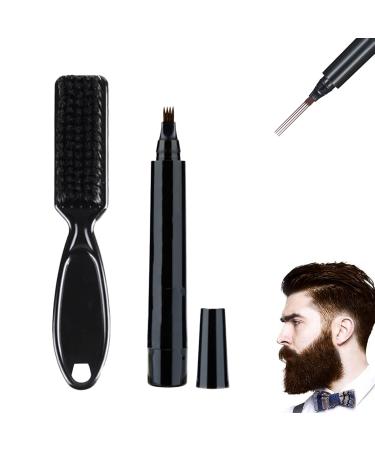 Beard Pen Beard Filler Pencil Beard Pencil Filler for Men Beard Pencil Filler For Men with Bristle Beard Brush Easily Fill and Define Your Beard with Beard Pencil Filler for Men (Brown)
