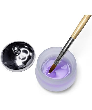 Crystal Glass Nail Art Dappen Dish with Cover - Acrylic Powder Liquid Container for Beauty Art Nails | HJ-NAPB025 - Buy Online on SooperMarket.com