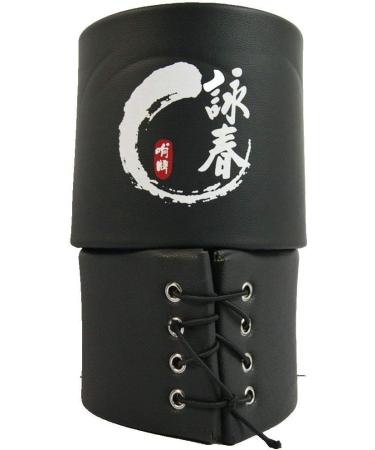 Wing Chun Wooden Dummy Punch Pad | Kung Fu Training Boxing Kick Pad - Black - Buy Online on SooperMarket.com