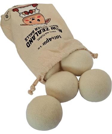 Wool Dryer Balls Quicker Drying Reduces Wrinkles and Ironing Replaces Fabric Softener 6 Large New Zealand Wool Balls Lasts More Than 1000 Loads - Buy Online on SooperMarket.com